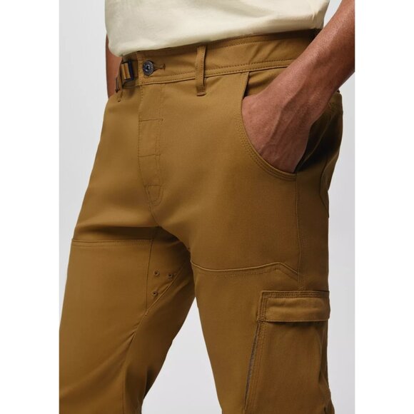 prAna Convertible Stretch Vented Cargo Straight Water Repellent Pant Brown 38x34 - Picture 3 of 14